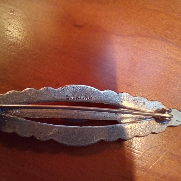 Vintage Fred Harvey Era Bell Trading Post Sterling Silver & Turquoise Arrow Pin - Picture 4 of 5